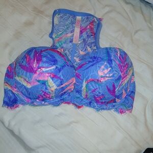 PINK Victoria’s Secret Floral Racerback wired bra